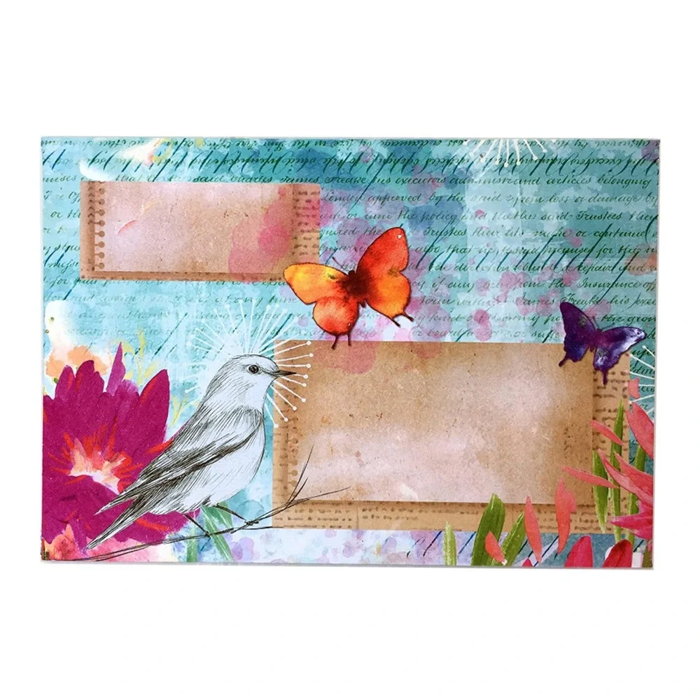 Punch Studio Birds & Butterflies Thank You Note Cards in Trifold Sleeve (13771)